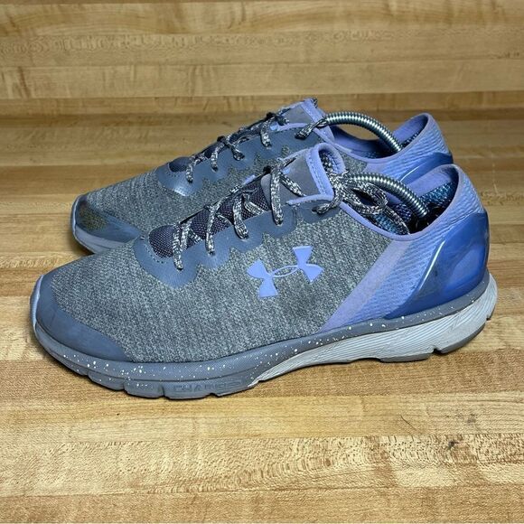 Under Armour Women Size 9.5 Charged I Will Run Fast blue Lace Up Running Shoes - Picture 2 of 8